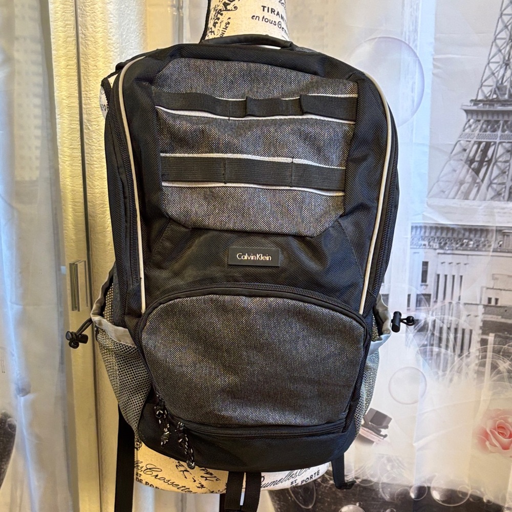 Calvin Klein Charcoal and Black Men's Backpack - Picture 2 of 15